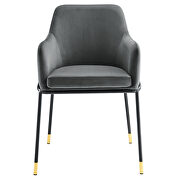 Performance velvet upholstery dining armchair in charcoal finish by Modway additional picture 5