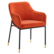 Performance velvet upholstery dining armchair in orange finish by Modway additional picture 2