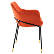 Performance velvet upholstery dining armchair in orange finish by Modway additional picture 3