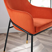 Performance velvet upholstery dining armchair in orange finish by Modway additional picture 7