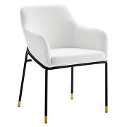 Performance velvet upholstery dining armchair in white finish by Modway additional picture 2