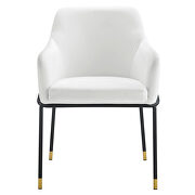 Performance velvet upholstery dining armchair in white finish by Modway additional picture 5