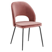 Performance velvet upholstery dining chair in dusty rose finish (set of 2) by Modway additional picture 3