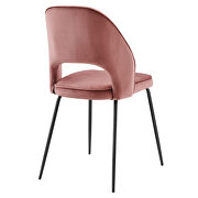 Performance velvet upholstery dining chair in dusty rose finish (set of 2) by Modway additional picture 5