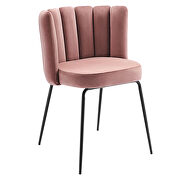 Performance velvet upholstery dining chair in dusty rose (set of 2) by Modway additional picture 3