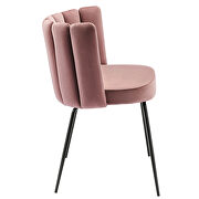 Performance velvet upholstery dining chair in dusty rose (set of 2) by Modway additional picture 4
