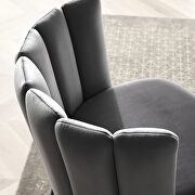 Velvet fabric upholstery dining chair in gray finish (set of 2) by Modway additional picture 8