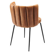 Vegan leather upholstery dining chairs in tan finish (set of 2) by Modway additional picture 5
