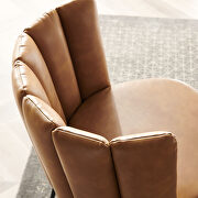 Vegan leather upholstery dining chairs in tan finish (set of 2) by Modway additional picture 8