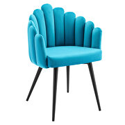 Performance velvet upholstery dining chair in blue finish by Modway additional picture 2
