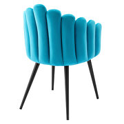 Performance velvet upholstery dining chair in blue finish by Modway additional picture 4