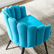 Performance velvet upholstery dining chair in blue finish by Modway additional picture 8