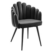 Performance velvet upholstery dining chair in charcoal finish by Modway additional picture 2