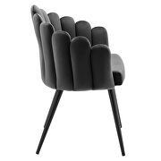 Performance velvet upholstery dining chair in charcoal finish by Modway additional picture 3