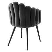 Performance velvet upholstery dining chair in charcoal finish by Modway additional picture 4