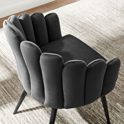 Performance velvet upholstery dining chair in charcoal finish by Modway additional picture 8