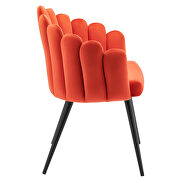 Performance velvet upholstery dining chair in orange finish by Modway additional picture 3
