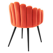 Performance velvet upholstery dining chair in orange finish by Modway additional picture 4