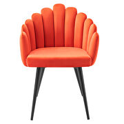 Performance velvet upholstery dining chair in orange finish by Modway additional picture 5