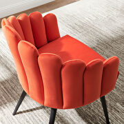 Performance velvet upholstery dining chair in orange finish by Modway additional picture 8
