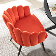 Performance velvet upholstery dining chair in orange finish by Modway additional picture 9