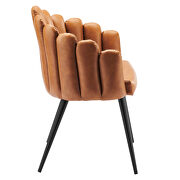 Vegan leather upholstery vertical channel tufting dining chair in tan finish by Modway additional picture 3