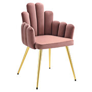 Performance velvet dining chair in gold/ dusty rose finish (set of 2) by Modway additional picture 3
