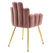 Performance velvet dining chair in gold/ dusty rose finish (set of 2) by Modway additional picture 5