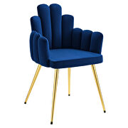 Performance velvet dining chair in gold/ navy finish (set of 2) by Modway additional picture 3