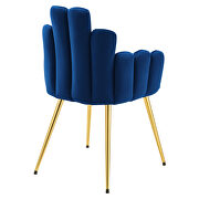 Performance velvet dining chair in gold/ navy finish (set of 2) by Modway additional picture 5