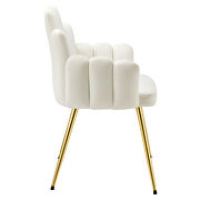Performance velvet dining chair in gold/ white finish (set of 2) by Modway additional picture 4