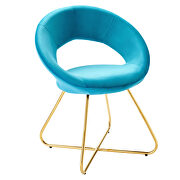 Performance velvet dining chair in gold blue finish (set of 2) by Modway additional picture 3