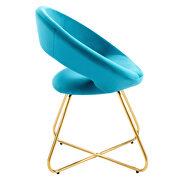 Performance velvet dining chair in gold blue finish (set of 2) by Modway additional picture 4