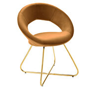 Performance velvet dining chair in gold and cognac finish (set of 2) by Modway additional picture 3