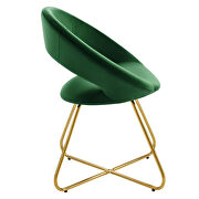 Performance velvet dining chair in gold and emerald finish (set of 2) by Modway additional picture 4