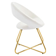 Performance velvet dining chair in gold and white finish (set of 2) by Modway additional picture 4