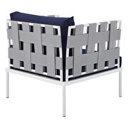 3-piece sunbrella® outdoor patio aluminum seating set in navy by Modway additional picture 5