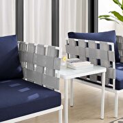 3-piece sunbrella® outdoor patio aluminum seating set in navy by Modway additional picture 10