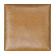 Down filled overstuffed vegan leather ottoman in tan by Modway additional picture 5