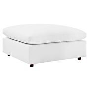 Down filled overstuffed vegan leather ottoman in white by Modway additional picture 2