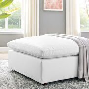 Down filled overstuffed vegan leather ottoman in white by Modway additional picture 7