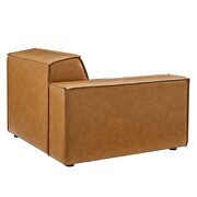 Modular vegan leather loveseat in tan by Modway additional picture 6