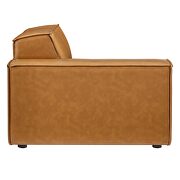 Modular vegan leather loveseat in tan by Modway additional picture 7