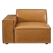 Modular vegan leather loveseat in tan by Modway additional picture 8