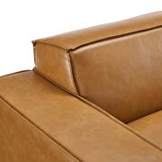 4-piece vegan leather sectional sofa in tan by Modway additional picture 11