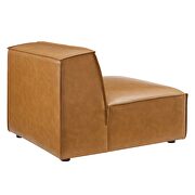 Modular 4-piece vegan leather sectional sofa in tan by Modway additional picture 6