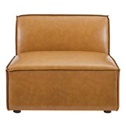 Tan finish modular 6-piece vegan leather sectional sofa by Modway additional picture 2