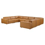 Tan finish modular 8-piece vegan leather sectional sofa by Modway additional picture 2