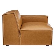 Tan finish modular 8-piece vegan leather sectional sofa by Modway additional picture 8