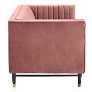 Channel tufted performance velvet loveseat in dusty rose finish by Modway additional picture 3